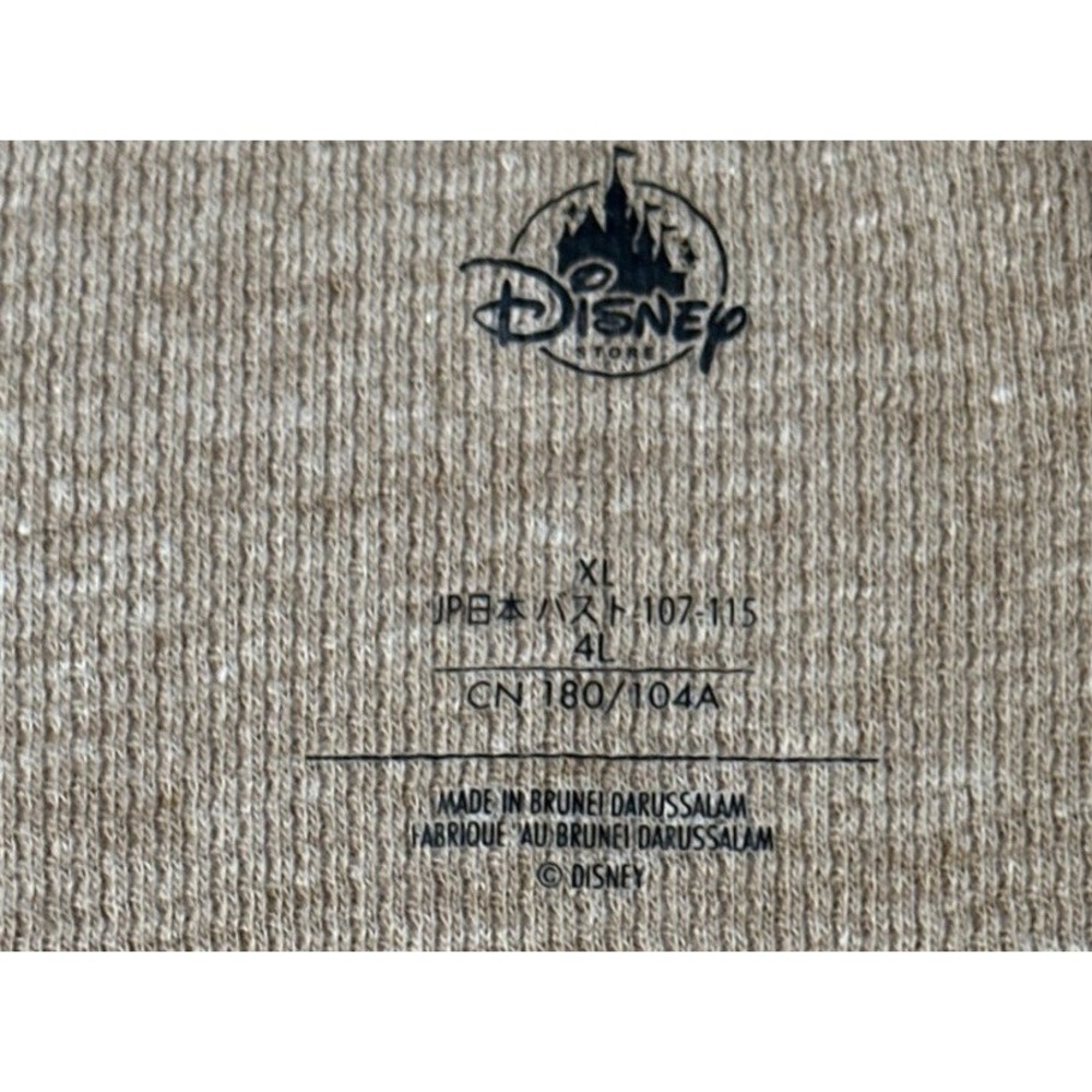 Disney Store Winnie the Pooh Womens XLG Tan Thermal Shirt Cotton Disneyland! - Picture 4 of 7